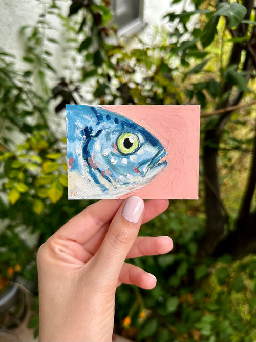 Baby Trevally ACEO (2.5x3.5”)