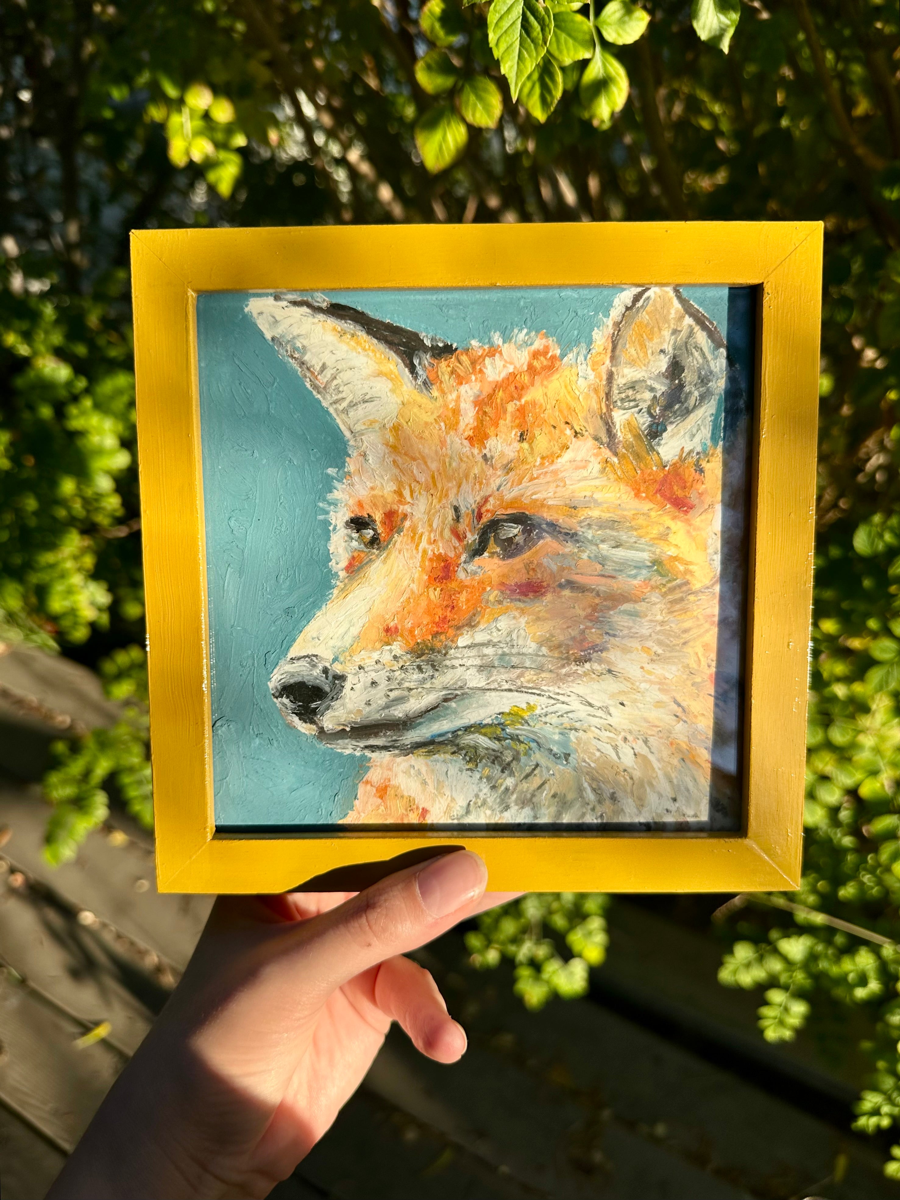 Fox 6x6” - Framed
