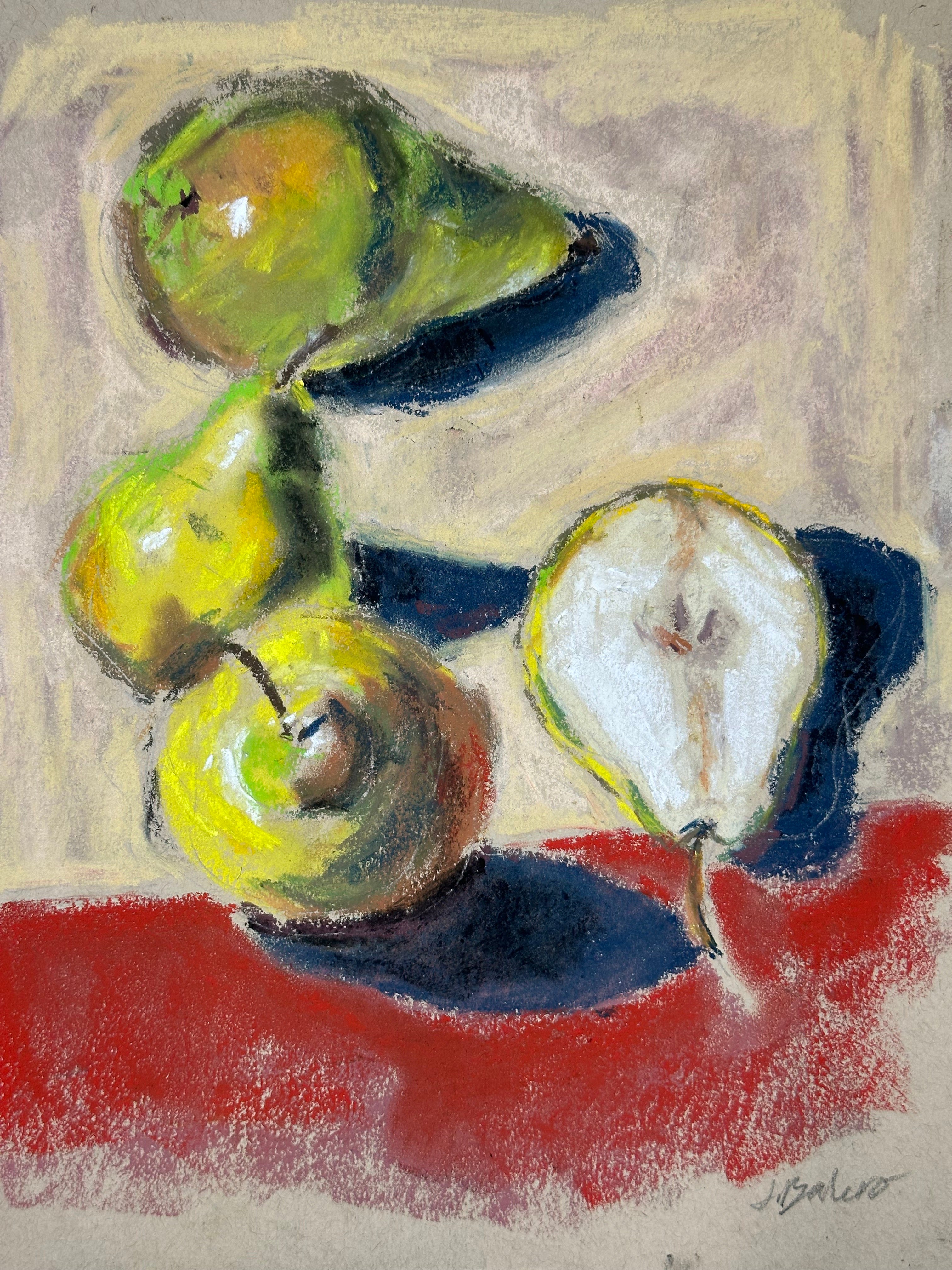 Pears - Original Soft Pastel Artwork 11x14" Matted