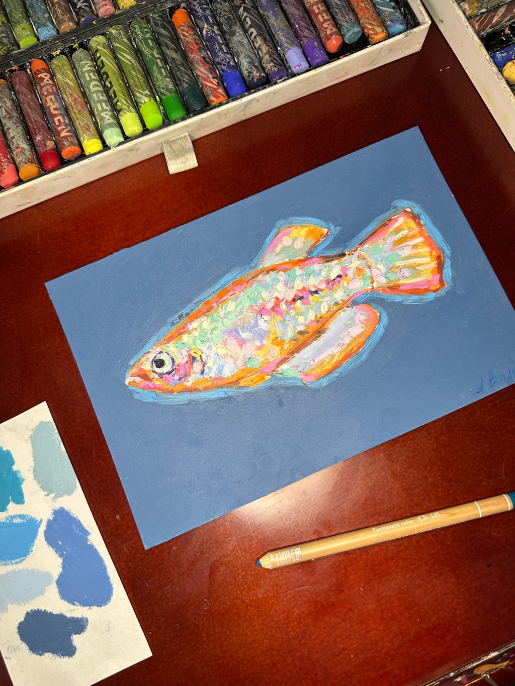 Medaka Fish 6x9"