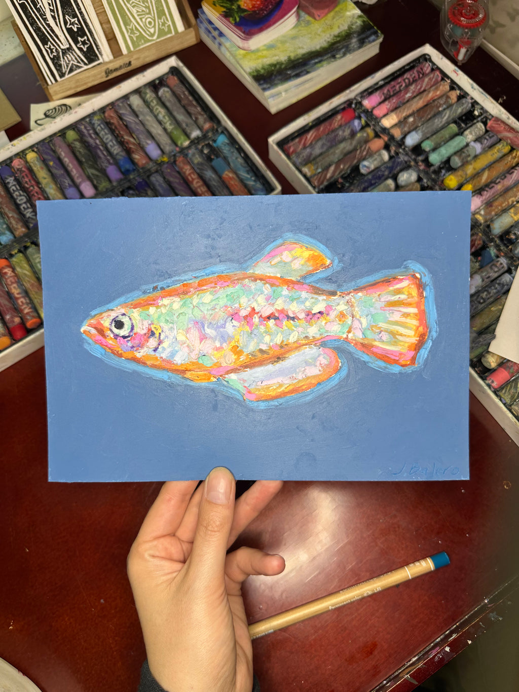 Medaka Fish 6x9"