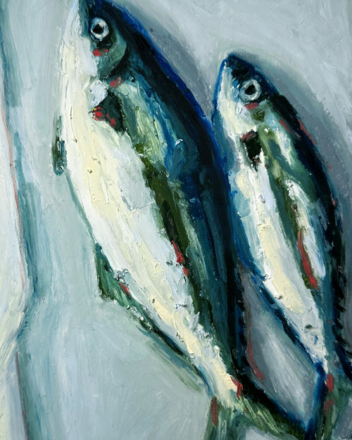 "Yellowtail Fish" - Original Oil Pastel Artwork 11x14" Matted