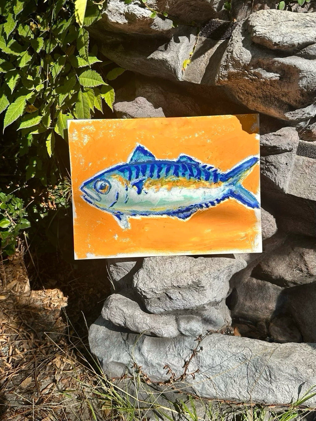 Mackerel in an Orange Sea