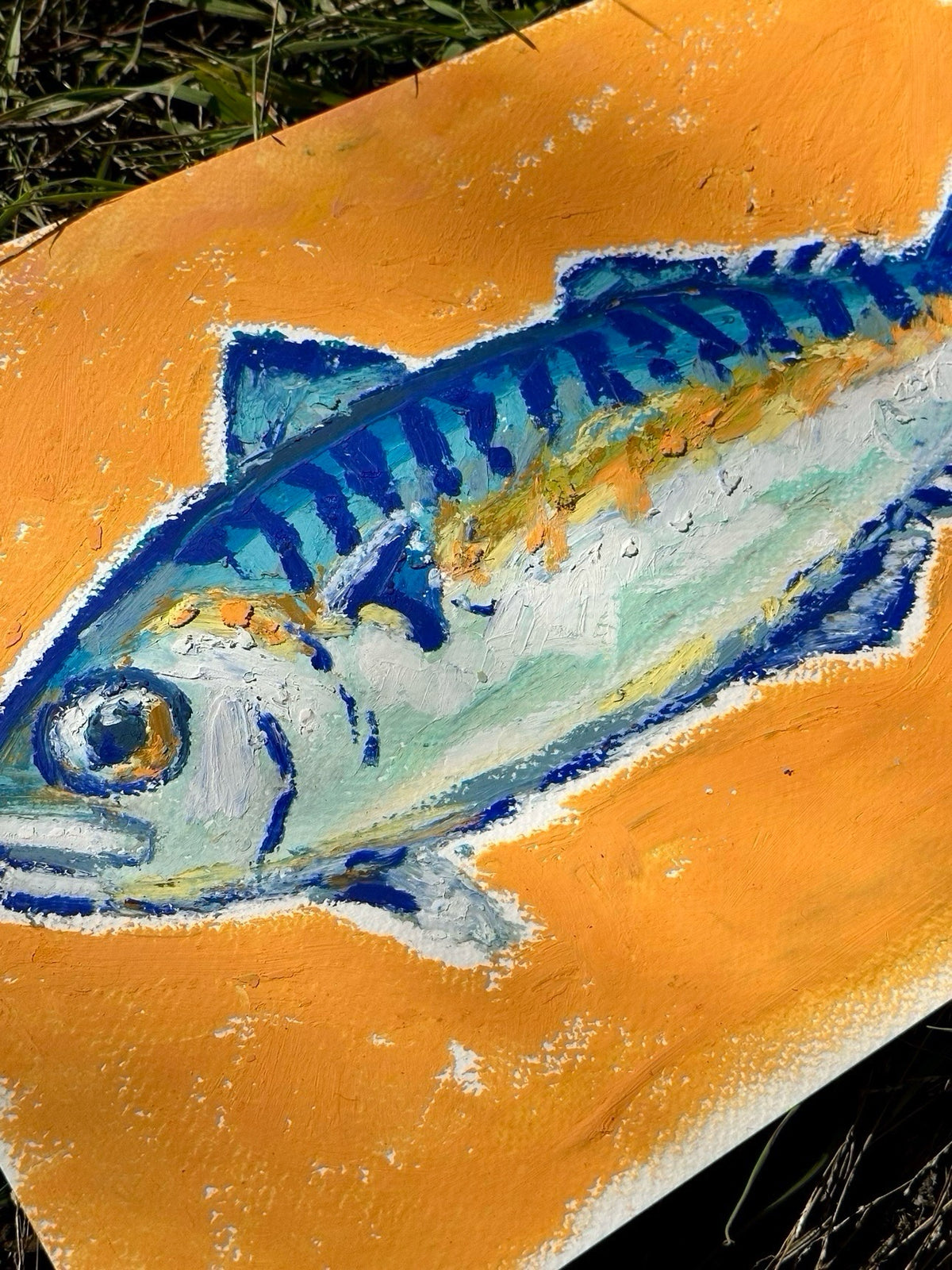 Mackerel in an Orange Sea