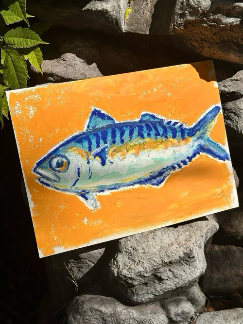 Mackerel in an Orange Sea