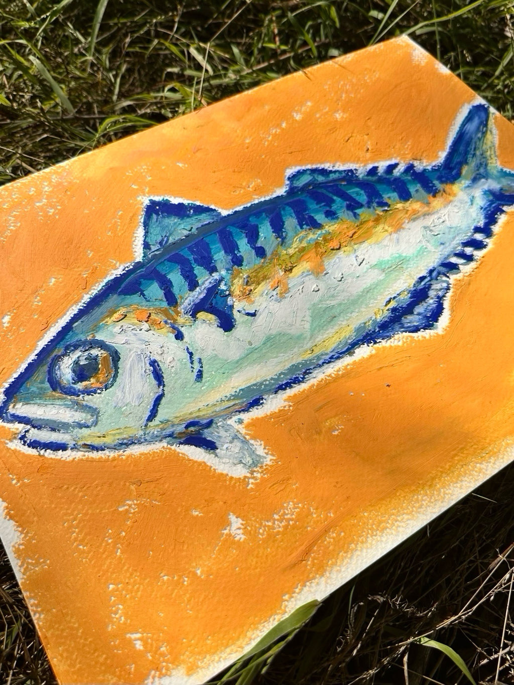Mackerel in an Orange Sea