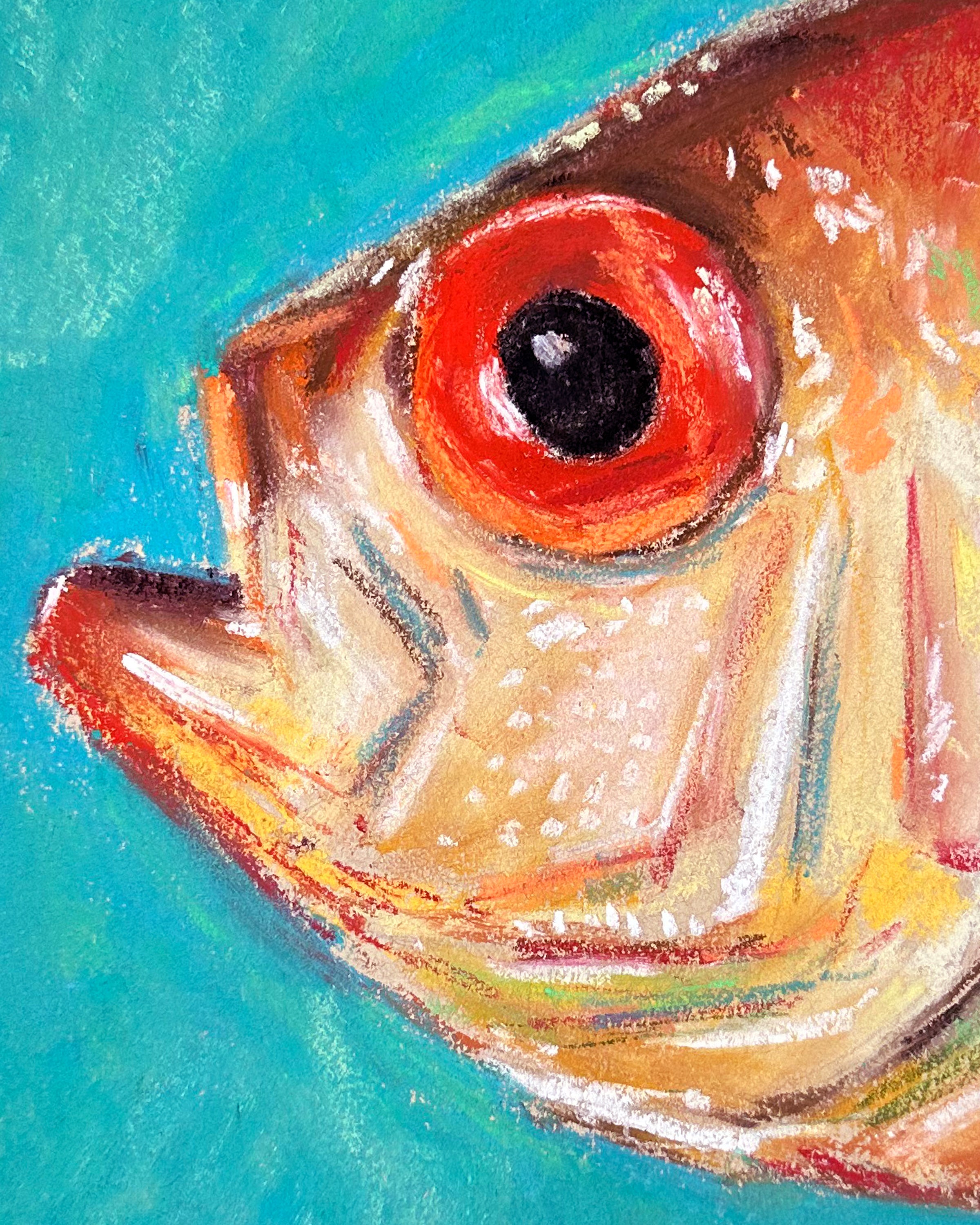 "Pastel Bigeye" - Original Soft Pastel Artwork 11x14" Matted