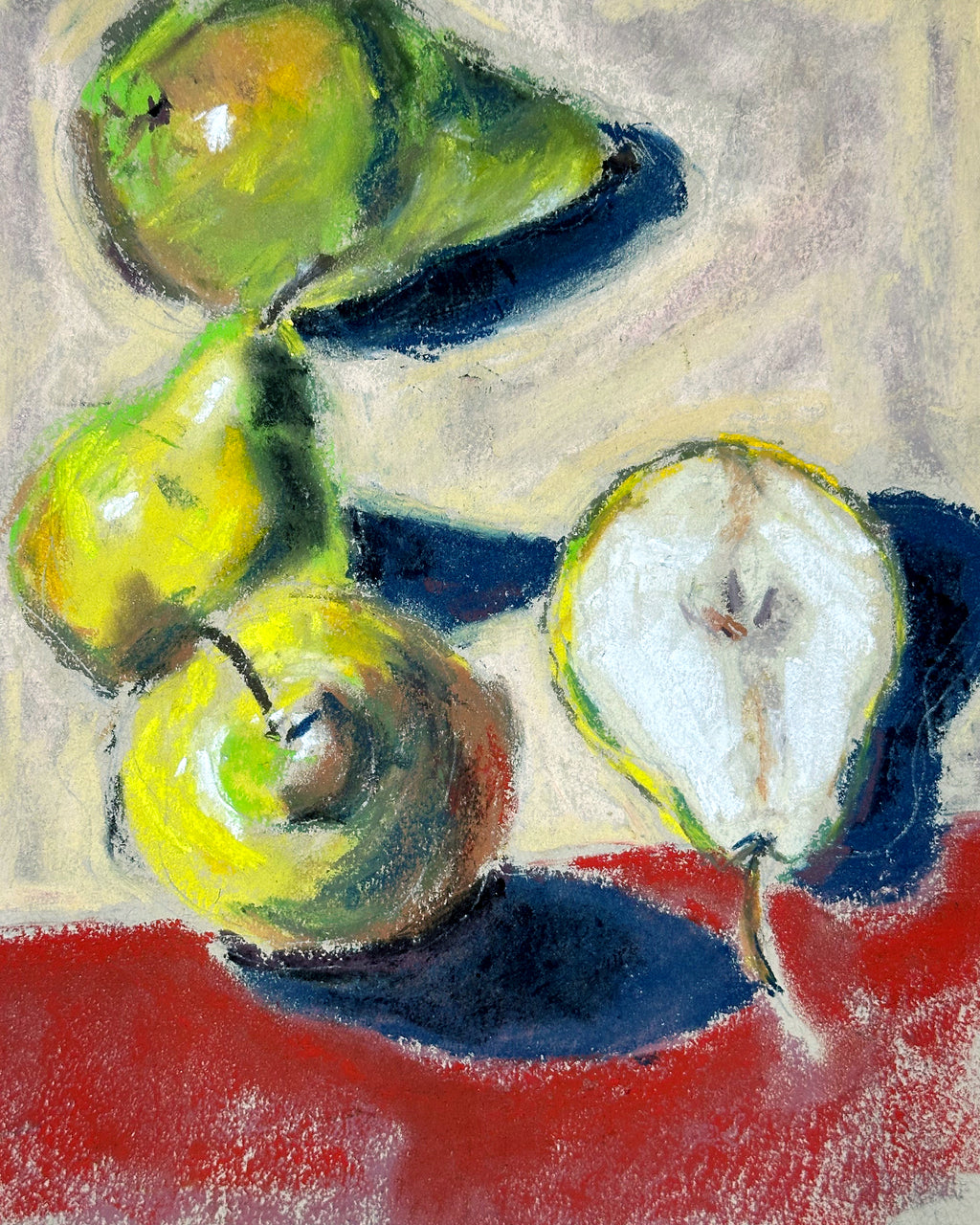 Pears - Original Soft Pastel Artwork 11x14" Matted