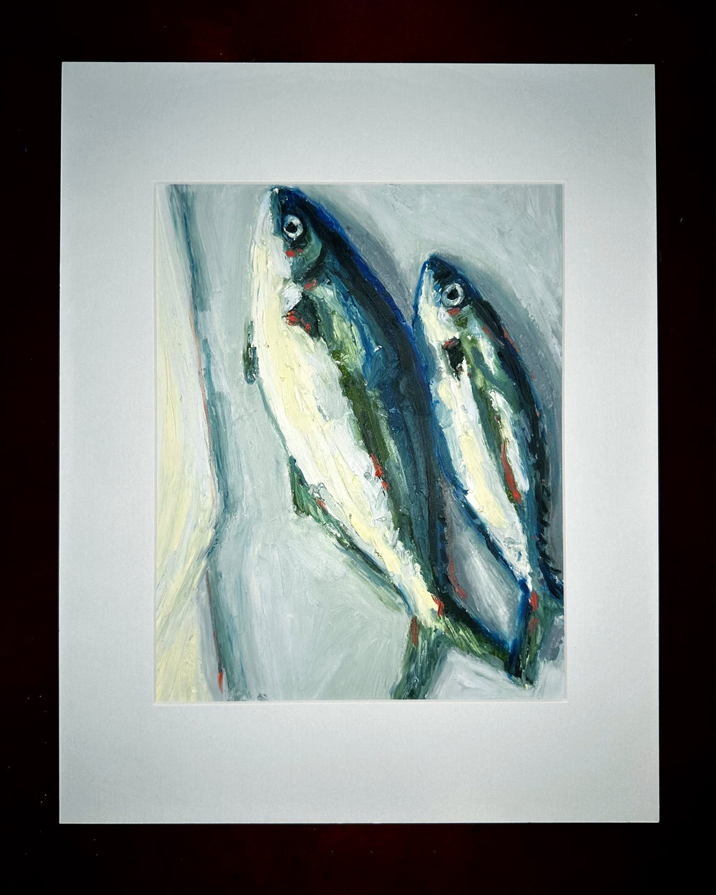 "Yellowtail Fish" - Original Oil Pastel Artwork 11x14" Matted